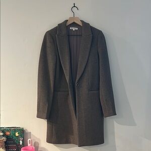 Reformation Brown Blazer Wool Blend